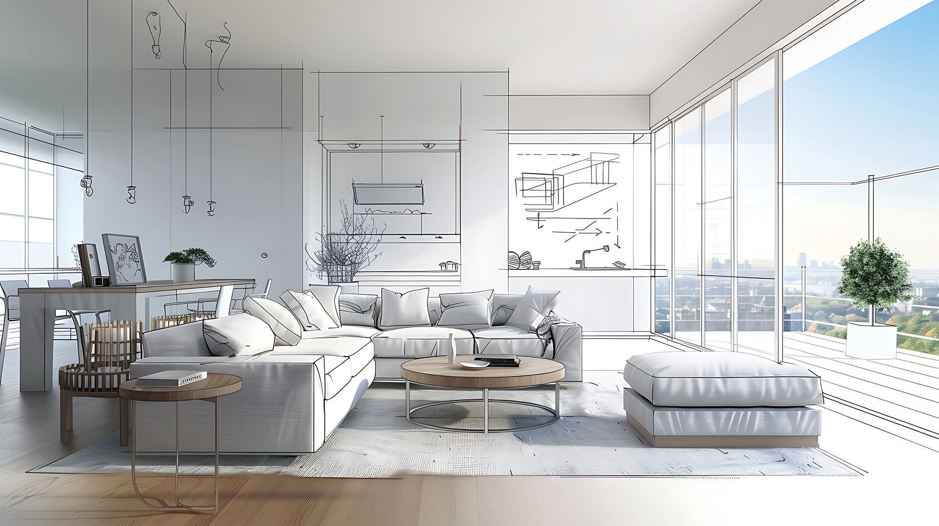 render sala de estar Cialkare